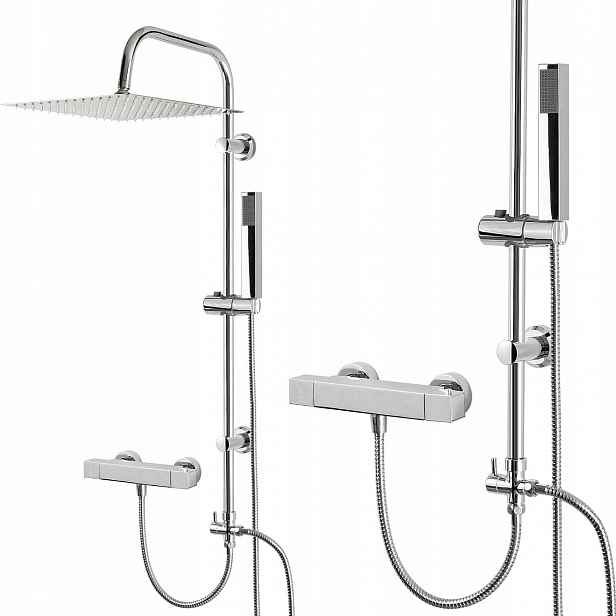 Sprchový Set Sprchový Sloup S Termostatem A Velkou Dešťovou Sprchou 30 CM