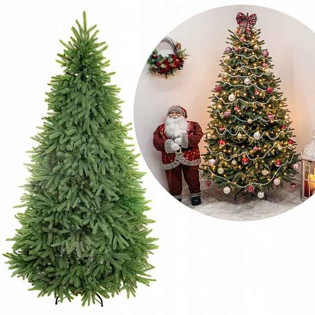 Umělá Vánoční Stromeček Zelený 220 cm Full Pe 100% Silikonový