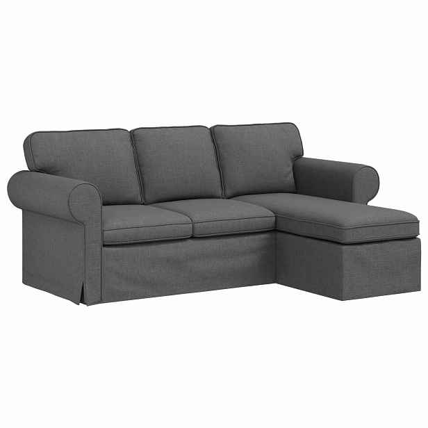 vidaXL Pohovka Tmavě šedá 195 x 138 x 80 cm textil