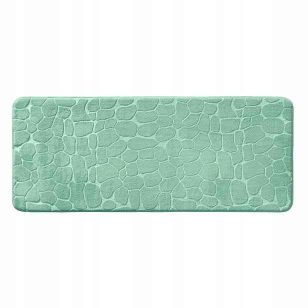 Koupelnová Podložka Zelená Protiskluzová Koberec S Lisovaným Vzorem 50 x 120 cm