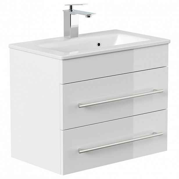 MID.YOU SKŘÍŇKA S UMYVADLEM, vysoce lesklá bílá