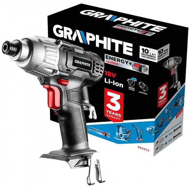 Akumulátorový rázový utahovák Energy+ 18V 180 Nm Li-lon Graphite
