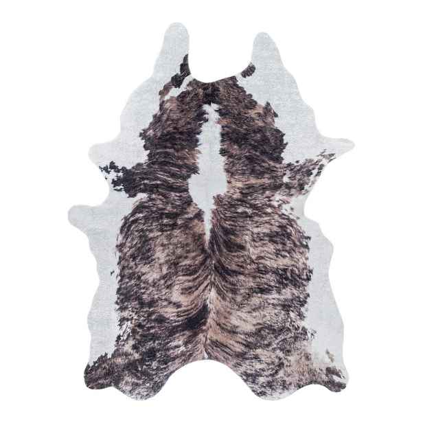 Tmavě hnědá syntetická kůže 100x135 cm Etosha – Ayyildiz Carpets