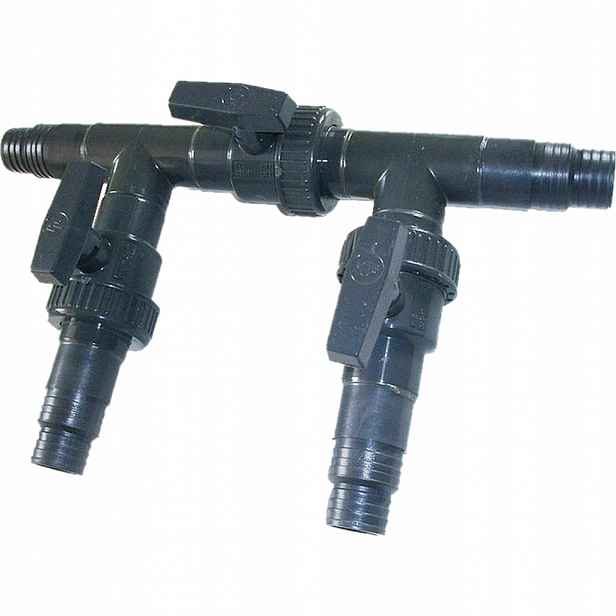 Tříventilový obtok Obtokový ventil k tepelnému čerpadlu 32 a 38 mm