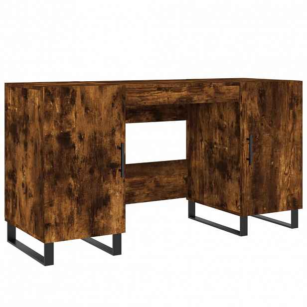 vidaXL Psací stůl kouřový dub 140 x 50 x 75 cm kompozitní dřevo