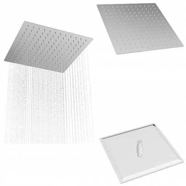 Dešťová sprcha chrom sprchová čtvercová Slim pro kabiny 30 cm