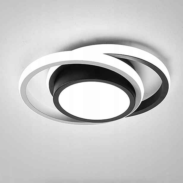 Moderní Kulaté Led Stropní Svítidlo, Černé, 32 W, 6500 K (studená Bílá), Vhodné Do Obývacího Pokoje