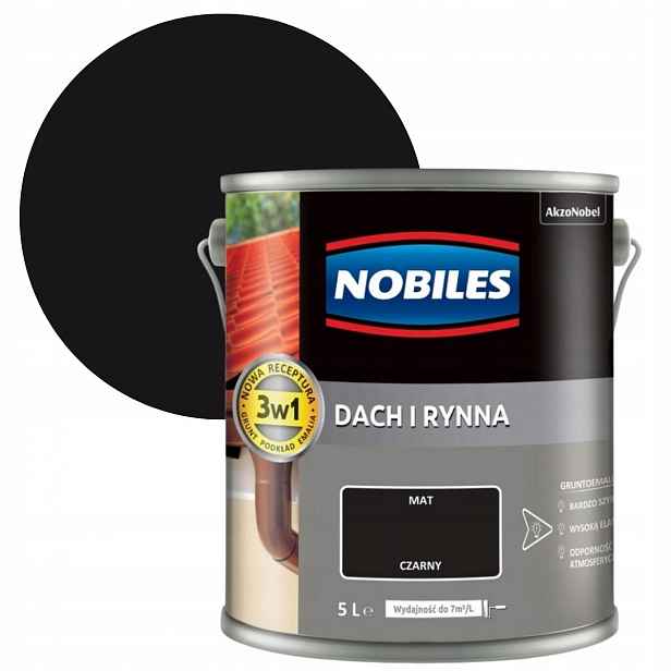 Nobiles Střecha A Žlab 5L Černá