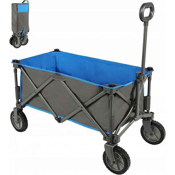 Skládací Zahradní Vozík 100 Kg Portal Modrý