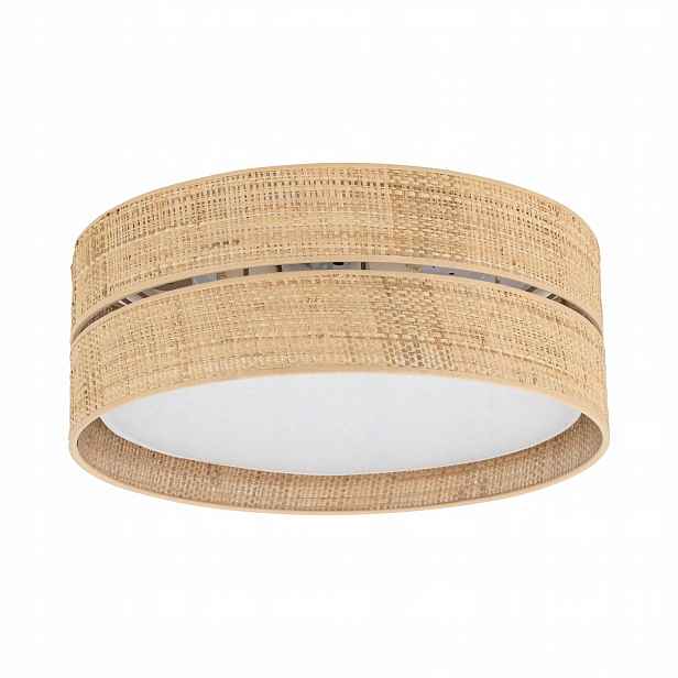 Stropní nástěnná lampa Calma 4 zdroje E27 Rafia Bílá 45x45 cm Tk Lighting