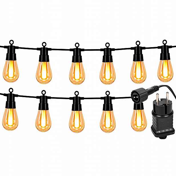 Zahradní girlanda Led řetěz 6,5 m 10x Lžička Plamen 2700K 24V IP44