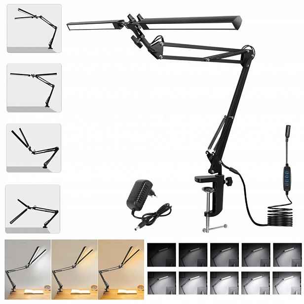 24W Kreslicí Lampa Led Stolní Lampa Dvojitá Výkonná Nabíječka