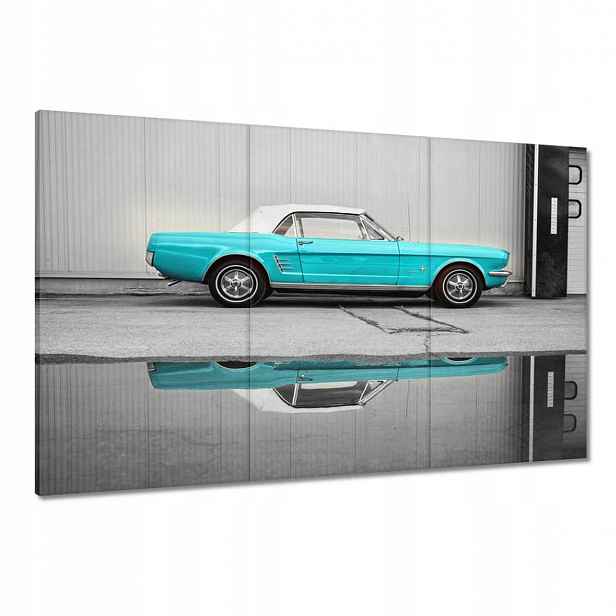 Obrazy 120x80 Tyrkysový Ford Mustang