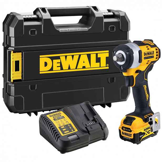 DeWALT - 12V AKU rázový utahovák, 1x aku 5,0 Ah XR, nabíječka DCF901P1