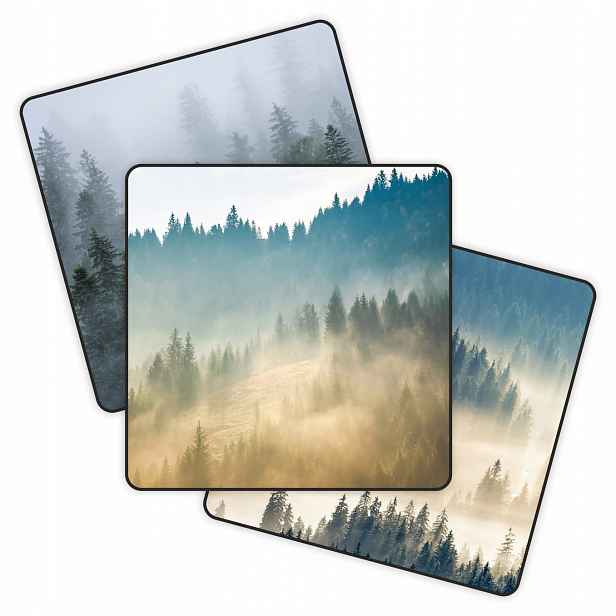 Fototapeta Premium 3D Obývací Pokoj Ložnice Les V Mlze Kolekce B 588 x 260 cm
