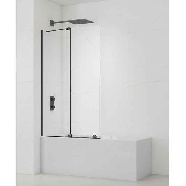 Vanová zástěna SAT Walk-In Xmotion 150x117,5 cm gun metal SATWIXMVZ150GM