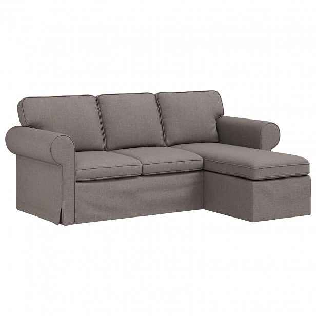 vidaXL Pohovka Taupe 195 x 138 x 80 cm textil