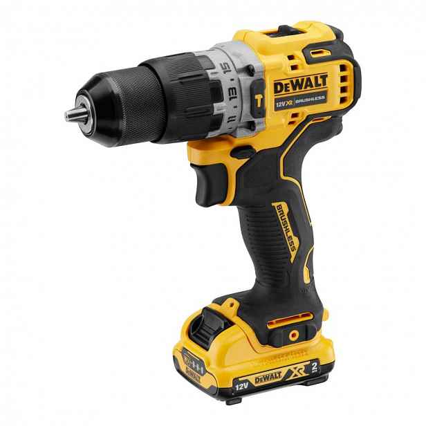 DeWALT - 12V AKU vrtačka s příklepem, 2x aku 2,0 Ah XR, nabíječka DCD706D2