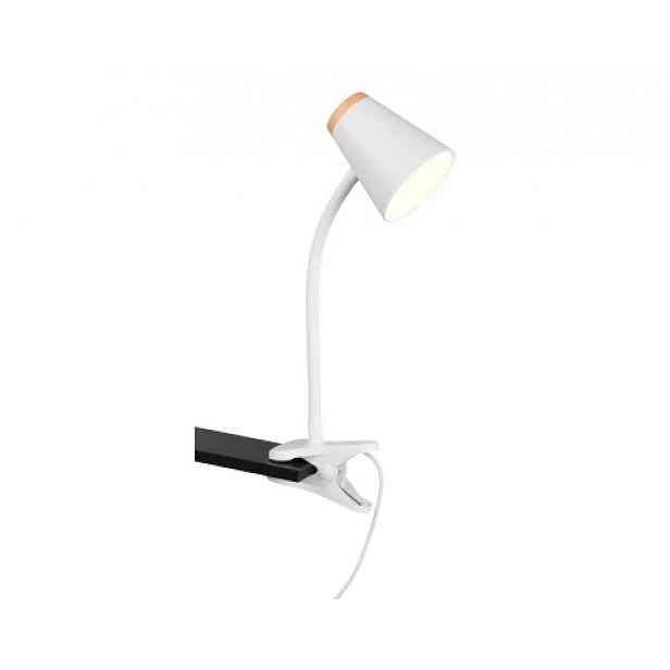 Čtecí lampička se skřipcem LED Pongo, bílá