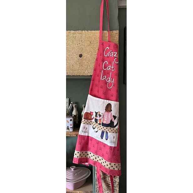 Kuchyňská zástěra AP30 Crazy Cat Lady Kociara