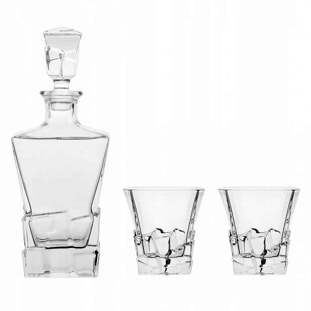 Sada na whisky brandy 2+1 Royal karafa 2 sklenice v krabičce Na Dárek