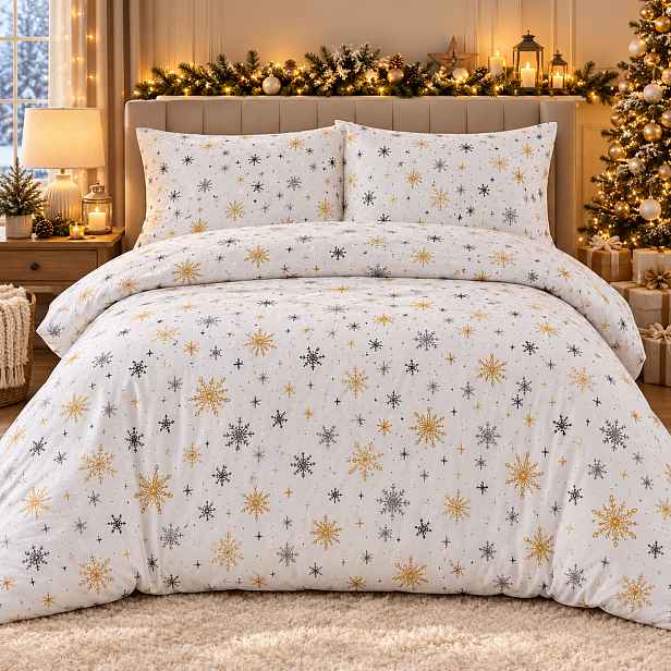 TOP Bavlněné povlečení DELUXE 140x200+70x90 Zima šedá