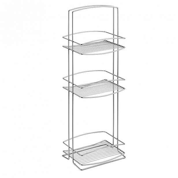 Třípatrový stojan do koupelny Metaltex Onda, výška 77 cm