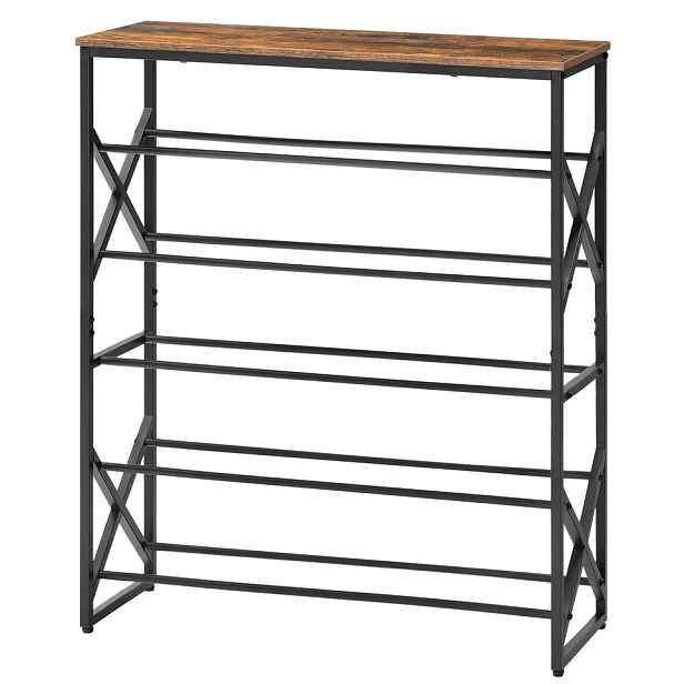 Botník Vasagle Tres 75 cm černý/hnědý