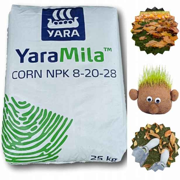 Yara podzimní Corn na trávníky Podzim Yara Mila 25 kg 8-20-28 Kup Dokud Je