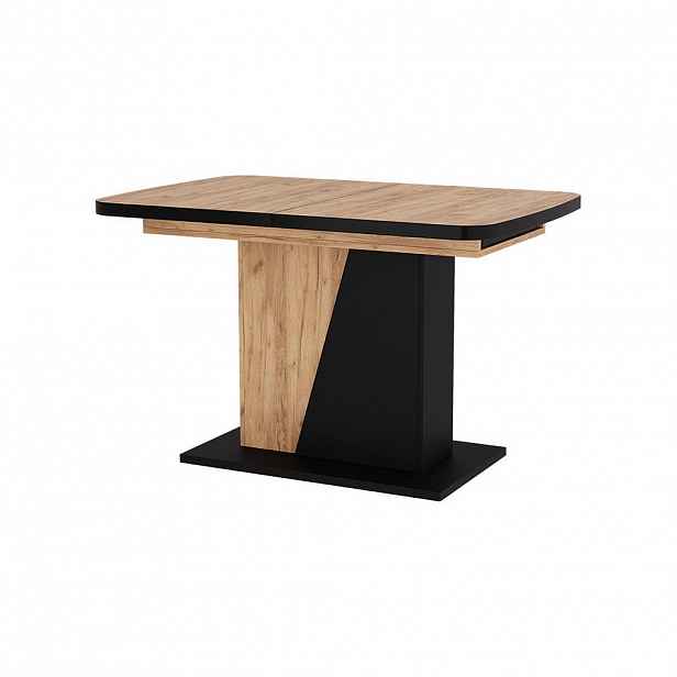 Vicco JÍDELNÍ STŮL Fenaro, Černá/Dub, 120-160 x 80 cm rozšiřitelný