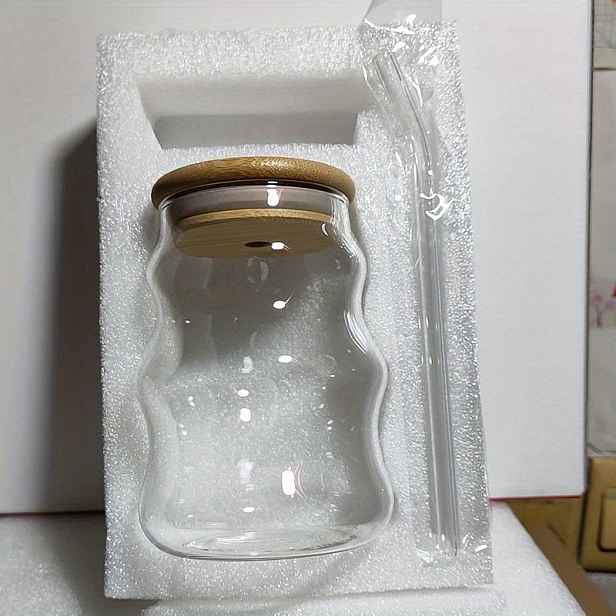 TEMU Skleněné hrnky ve stylu středověku, 500 ml/16,9 oz pohár na vodu, hrnky na ledovou kávu, hrnky na pití džusu, mléka, čaje a další, denní