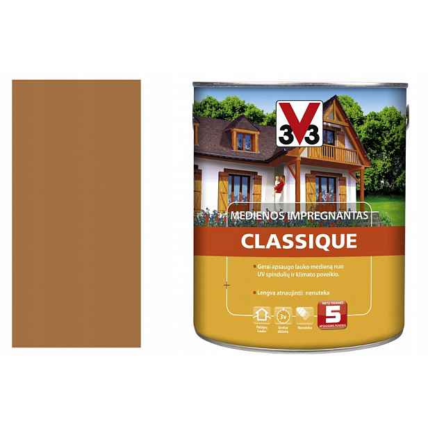 V33 Lazura classik světlý dub 0.75L