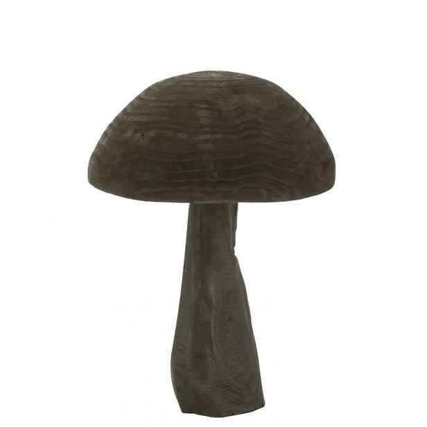 Veliká dřevěná houba Mushroom Wood Granitti M – 28*28*39 cm J-Line by Jolipa