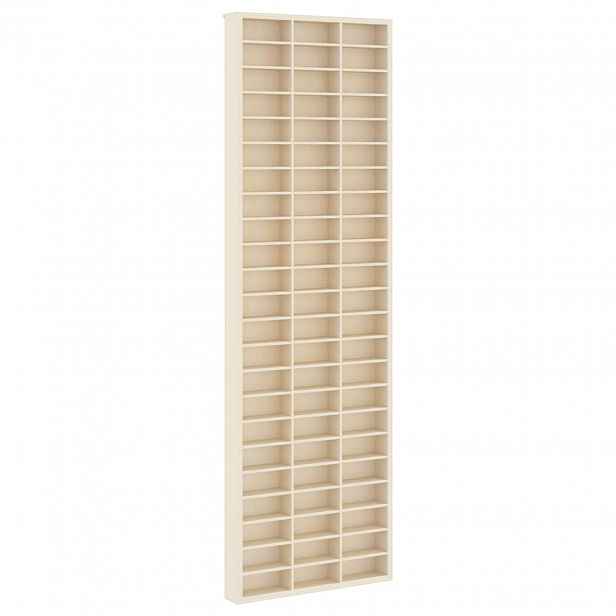 vidaXL Nástěnný vitrínový box Nástěnná montáž Béžová 30 x 4,5 x 96 cm