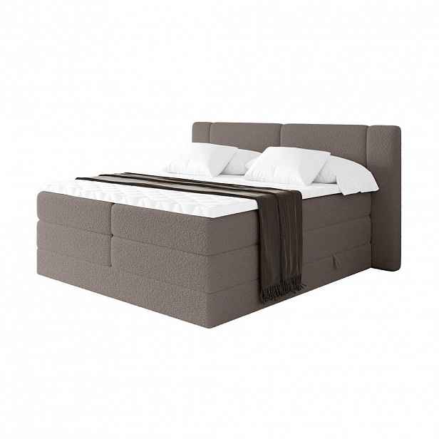 ALTDECOR POSTEL boxspring s matracemi H3/H4 - EVON KING - 120x200 cm Hnědá