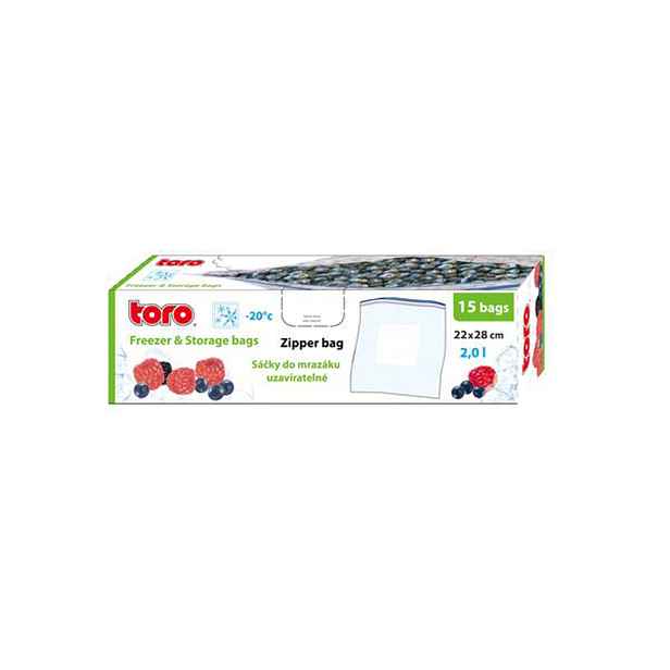Potravinový sáček na zamražení TORO 15ks 2000ml