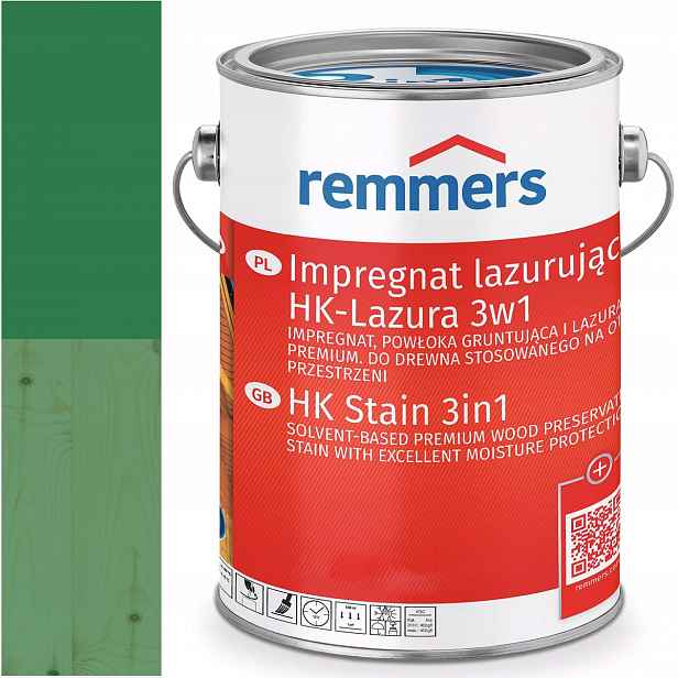 Remmers HK-Lasur Ochranná lazura na dřevo Ral 6029 Zelená Mátová 20L