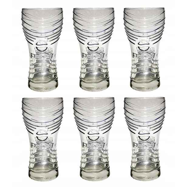Sklenice Na Nápoje Pepsi Glass Embossed Logo Limited 300 ml 6 Kusů