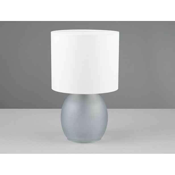 Stolní lampa Vela, šedé sklo