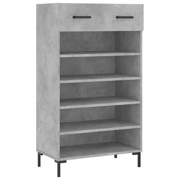 vidaXL Botník betonově šedý 60 x 35 x 105 cm kompozitní dřevo