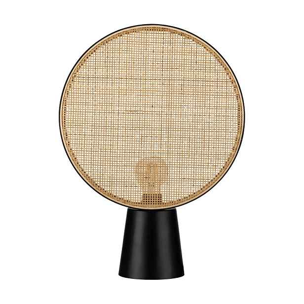 Matně černá/v přírodní barvě kovová stolní lampa (výška 48,5 cm) Tierra – Nova Luce
