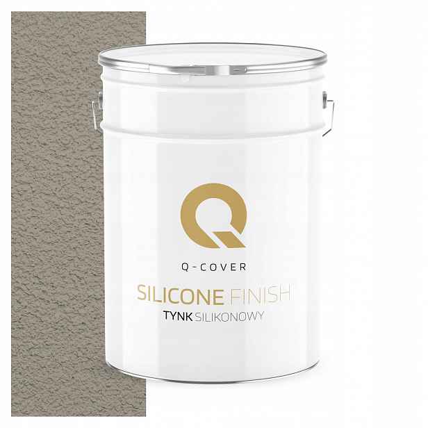 Silikonová Fasádní Omítka Šedá Teplá 15 Kg Granulace 1.5 mm