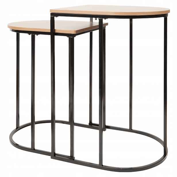 Stolek Style Home Loft 36 x 40,5 x 55 cm Černý