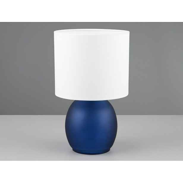Stolní lampa Vela, modré sklo