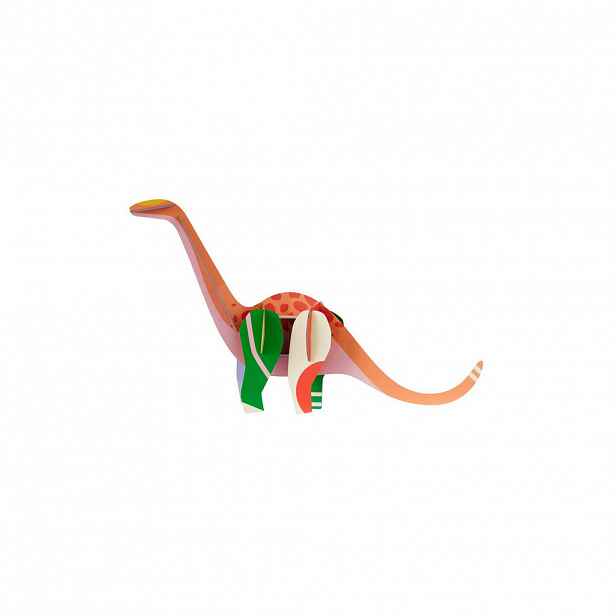 Studio Roof PAPÍROVÁ NÁSTĚNNÁ DEKORACE ZÁŘIVÝ DINOSAURUS, 14/35 CM