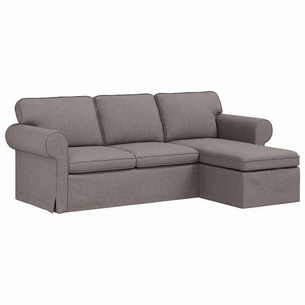 vidaXL Pohovka Taupe 215 x 138 x 80 cm textil