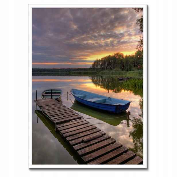 Plakáty v rámu 50x70 Západ slunce Jezero