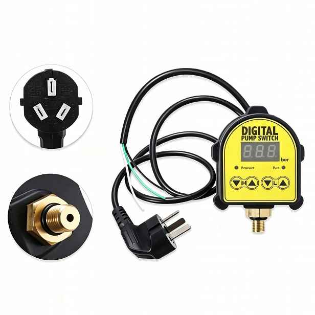 Digitální automatický regulátor tlaku čerpadla 1/4'' 0-10 bar