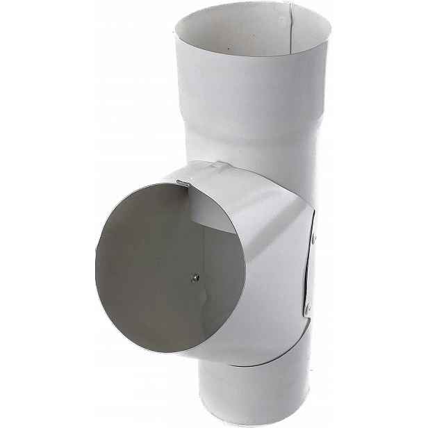T-rozdělovač 60° pro odtokové trubky 90 mm Galeco Ocel bílá Ral 9003