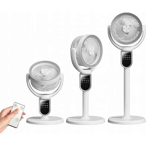 Tichý stolní ventilátor 3v1 Led dálkové ovládání Oscilace 140° Časovač